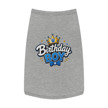 Birthday Boy Pet Tank Top — Cute Crown & Paw Design