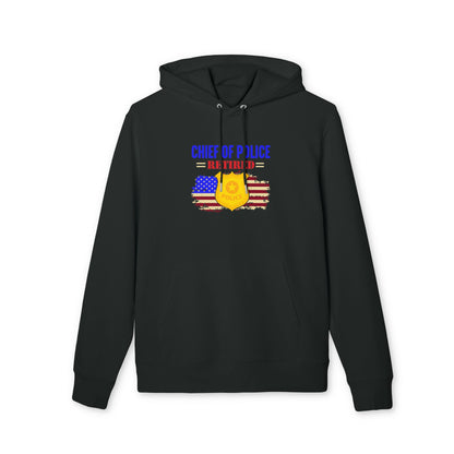 Chief of Police Retired Hoodie — Patriotic Police Badge Pullover