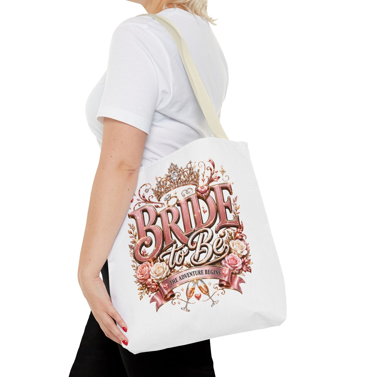 Bride-to-Be Floral Tote Bag - Bachelorette Gift & Bridal Shower Accessory