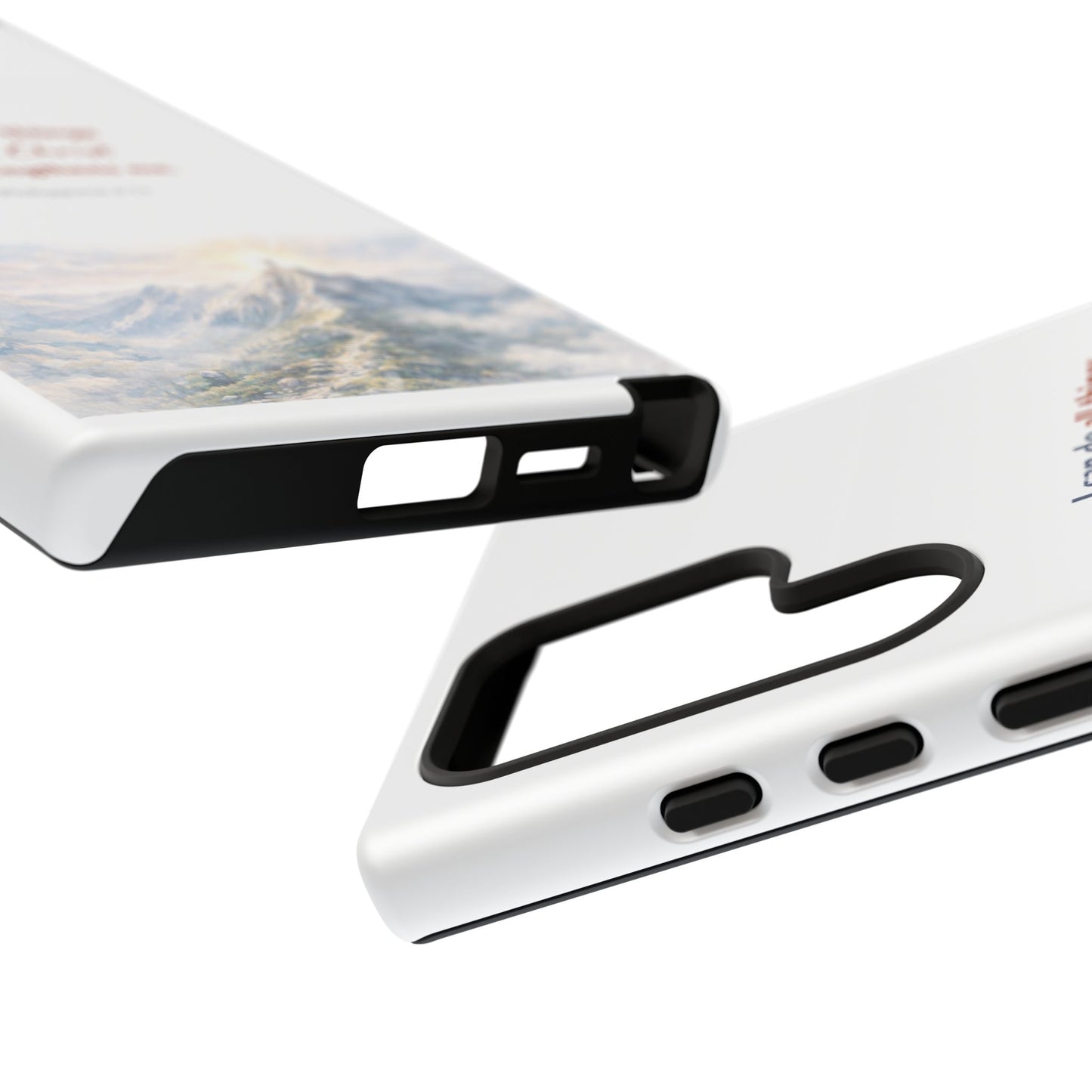 Christian Phone Case – “I Can Do All Things Through Christ” Inspirational Tough Case