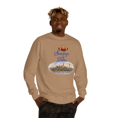 Dallas Skyline Football Sweatshirt — "Sundays in Dallas" Crewneck