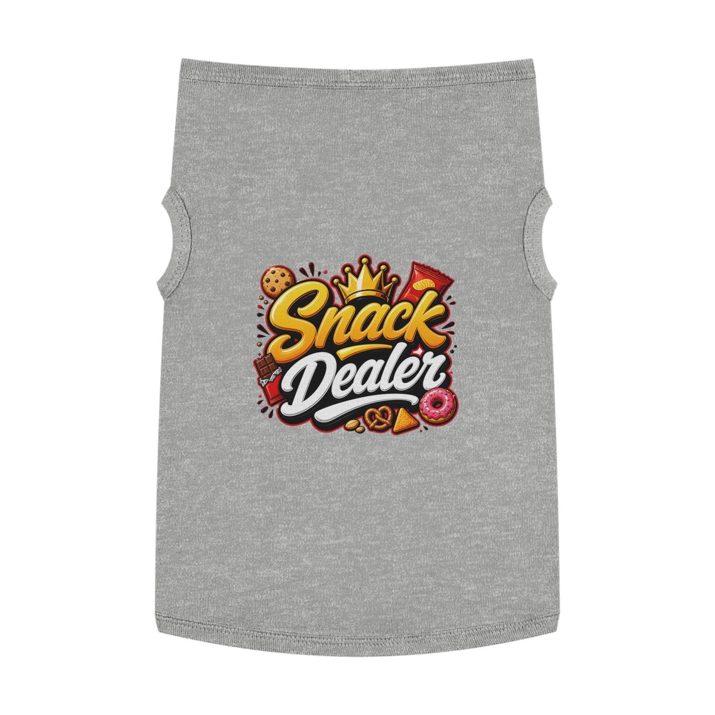 Snack Dealer Pet Tank Top – Funny Treat Lover Dog Shirt