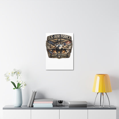 Stretched Canvas - U.S. Air Force "Ready to Strike" Fighter Jet Wall Art