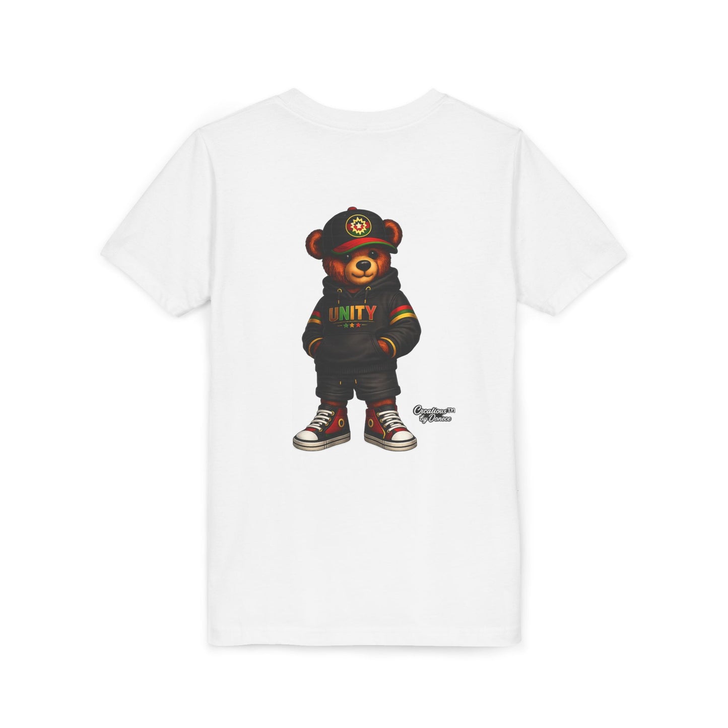 Youth T‑Shirt — Cool Bear Graphic Tee with 'UNITY' Hoodie Design
