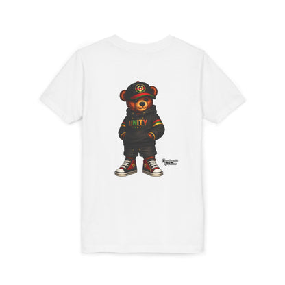 Youth T‑Shirt — Cool Bear Graphic Tee with 'UNITY' Hoodie Design