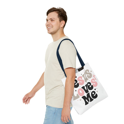 Jesus Loves Me Tote Bag - Faith-Inspired Christian Scripture Canvas Tote