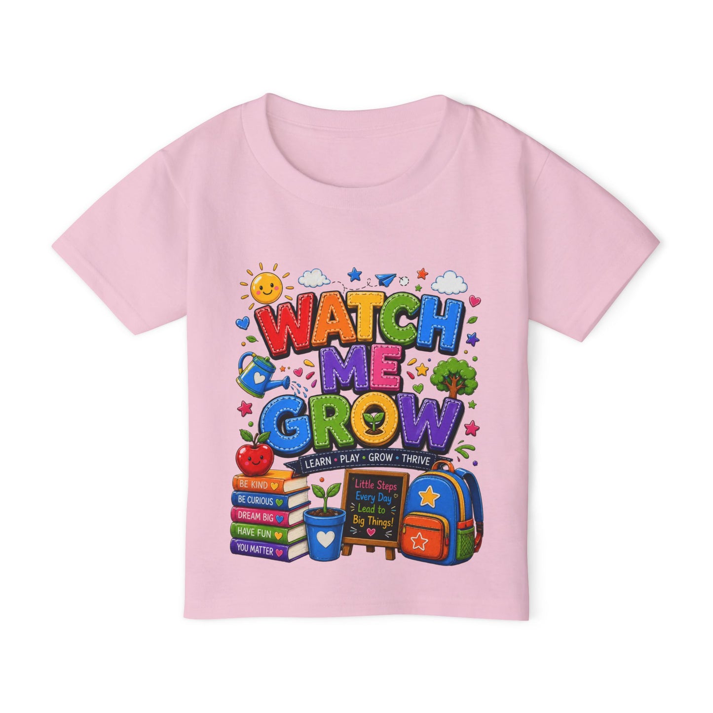 Toddler T-Shirt — "Watch Me Grow" Back-to-School Graphic Tee
