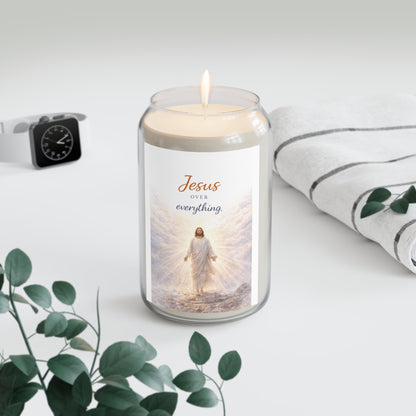 Christian Soy Candle — "Jesus Over Everything" Scented 13.75 oz