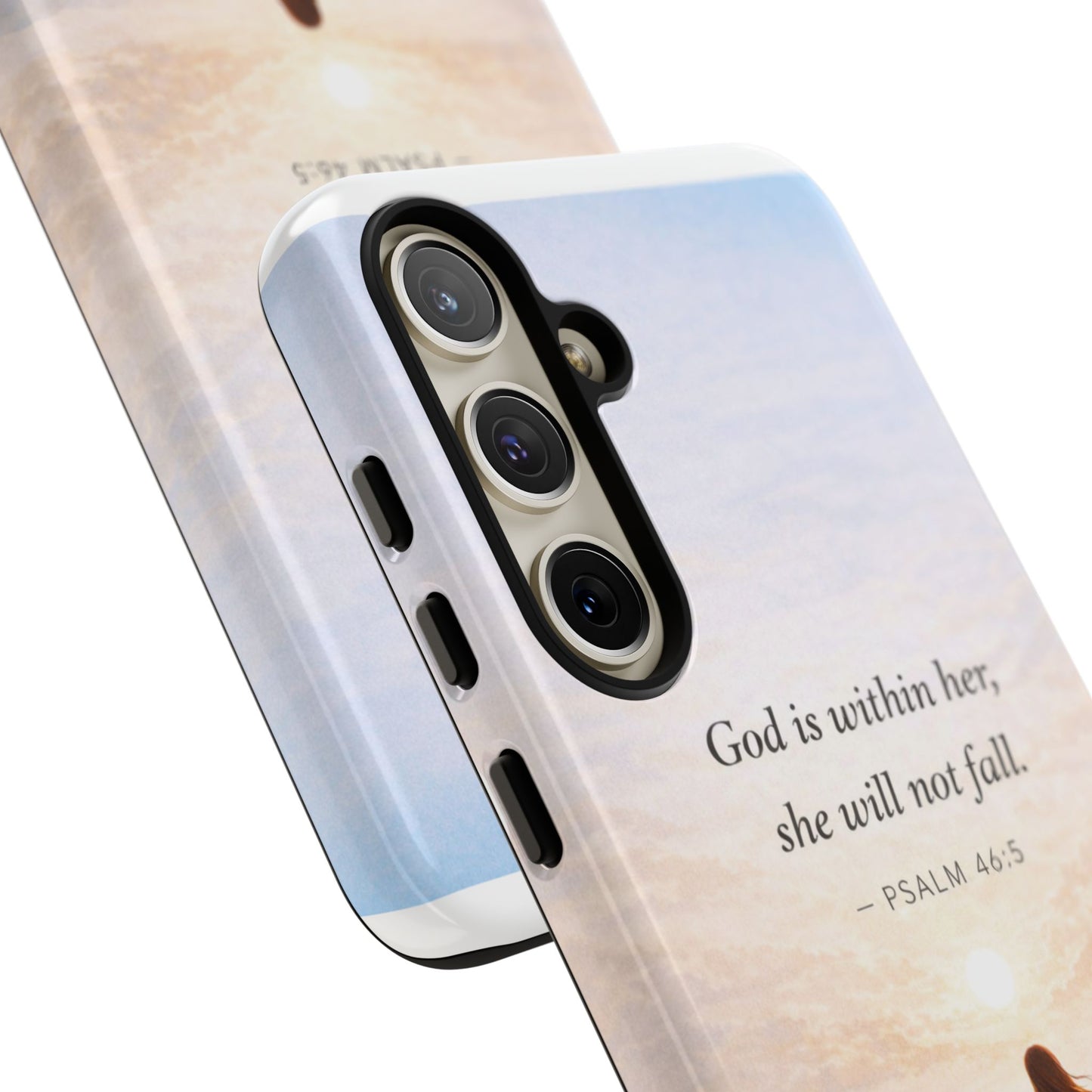 Inspirational Psalm 46:5 Phone Case — 'God is within her, she will not fall' Christian Phone Cover