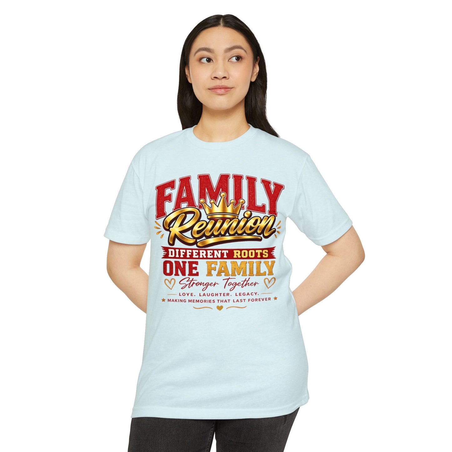 Family Reunion T-Shirt — "Different Roots, One Family" Matching Tee