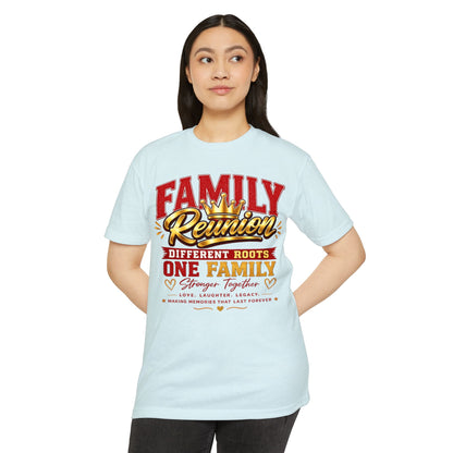 Family Reunion T-Shirt — "Different Roots, One Family" Matching Tee