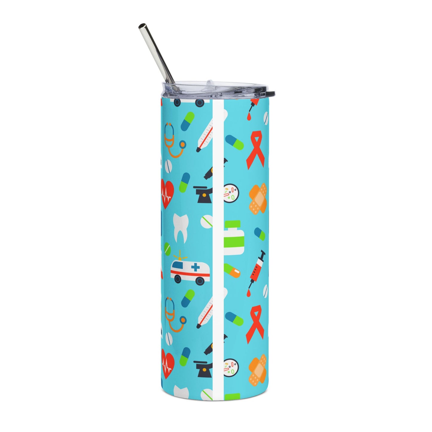 Medical Staff 20oz Stainless Steel Tumbler — Nurse & Healthcare Pattern