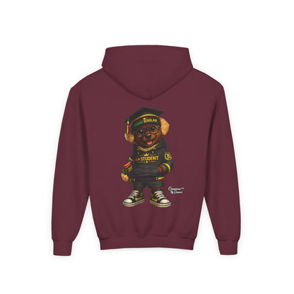 Youth Graduation Bear Hoodie – "Future Student" Cute Cap & Gown Sweatshirt