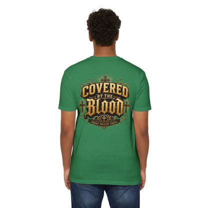Covered by the Blood T-Shirt — Christian Faith Cross Graphic Tee