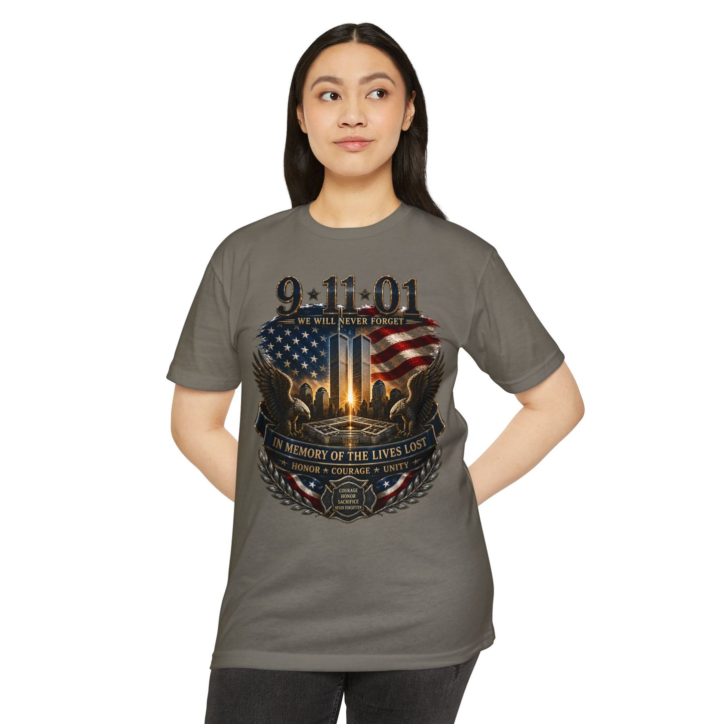 9/11 Memorial T-Shirt – "We Will Never Forget" Tribute Tee
