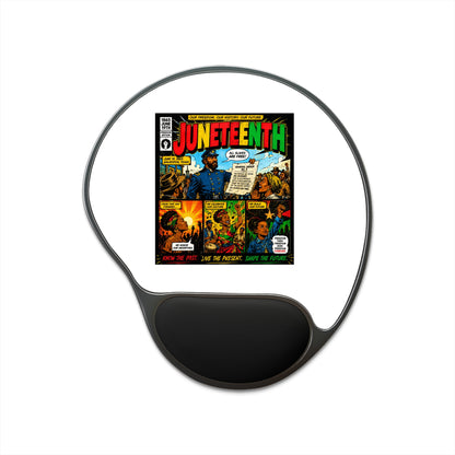 Juneteenth Comic Art Mouse Pad with Ergonomic Wrist Rest