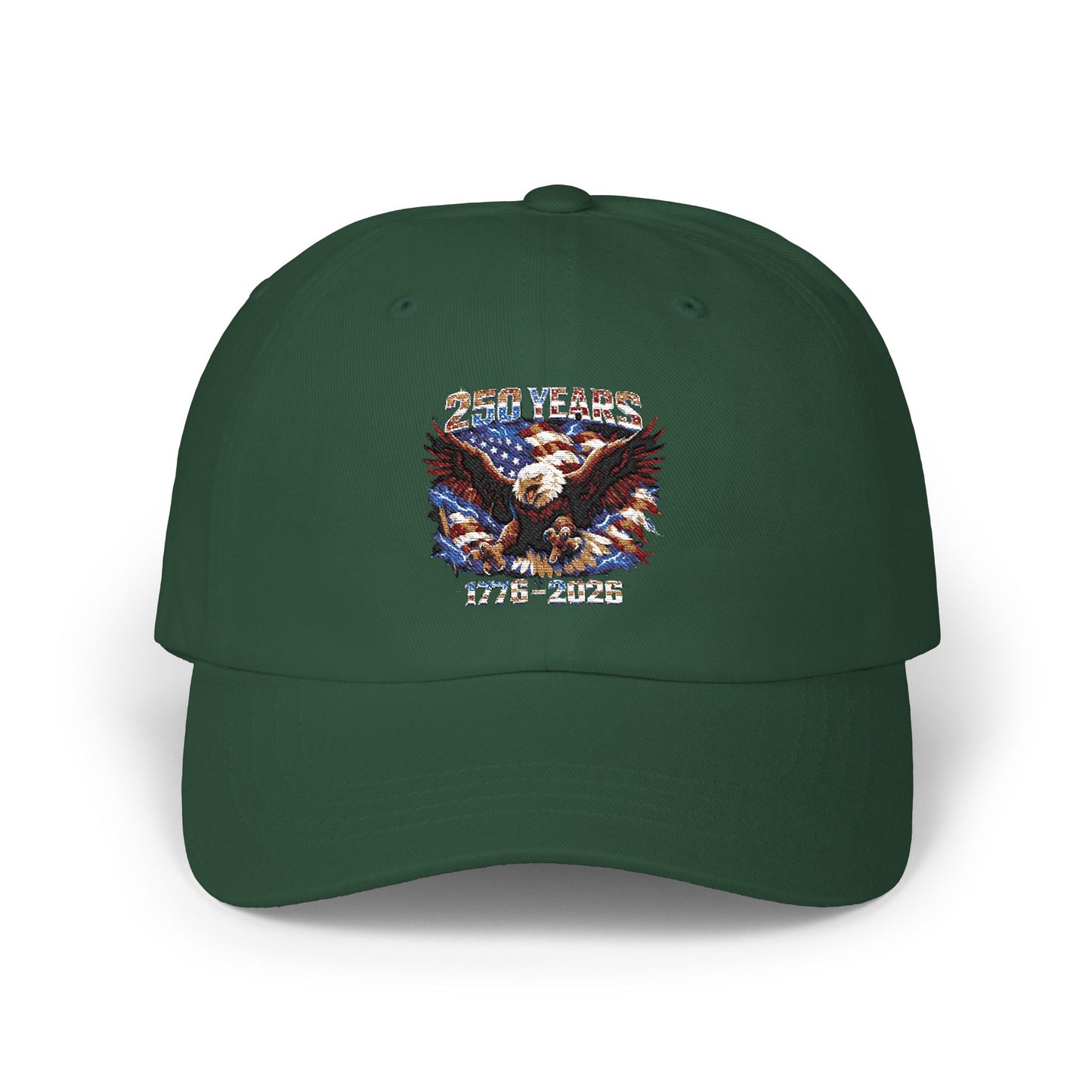 Eagle Americana Dad Cap — Patriotic Bald Eagle Embroidered Baseball Hat