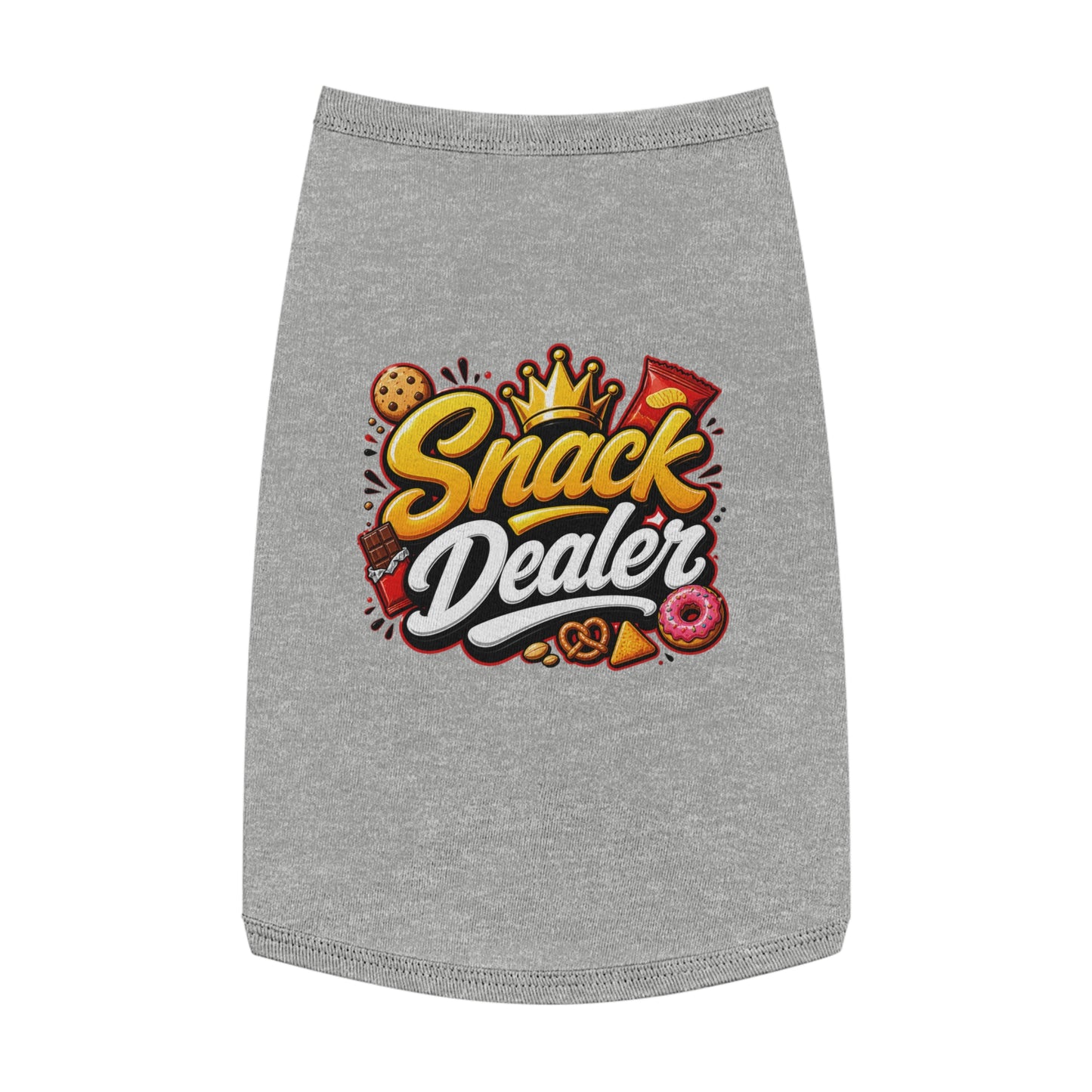 Snack Dealer Pet Tank Top – Funny Treat Lover Dog Shirt