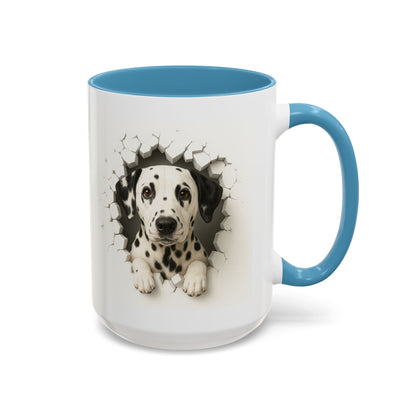 Dalmatian Peekaboo Accent Coffee Mug - Cute Dog Lover Gift (11/15oz)