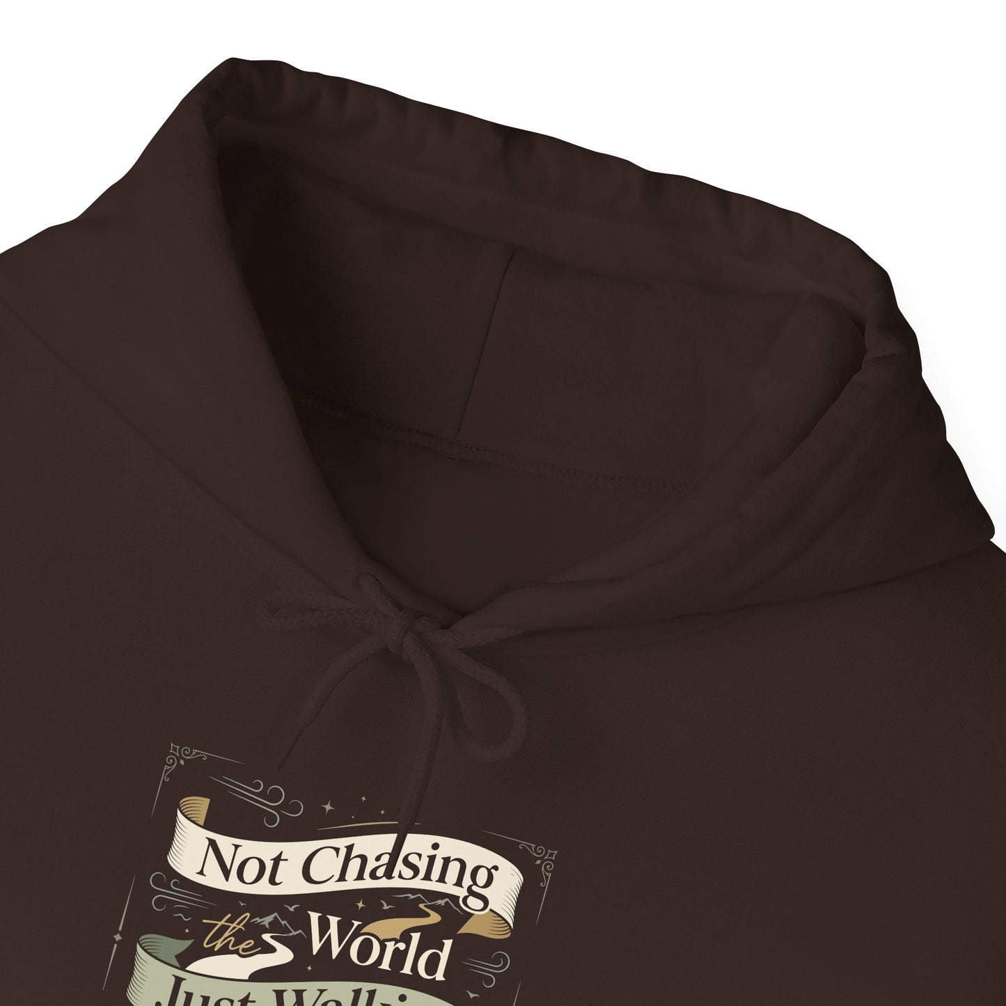 Not Chasing the World, Just Walking Through It Gently Hoodie