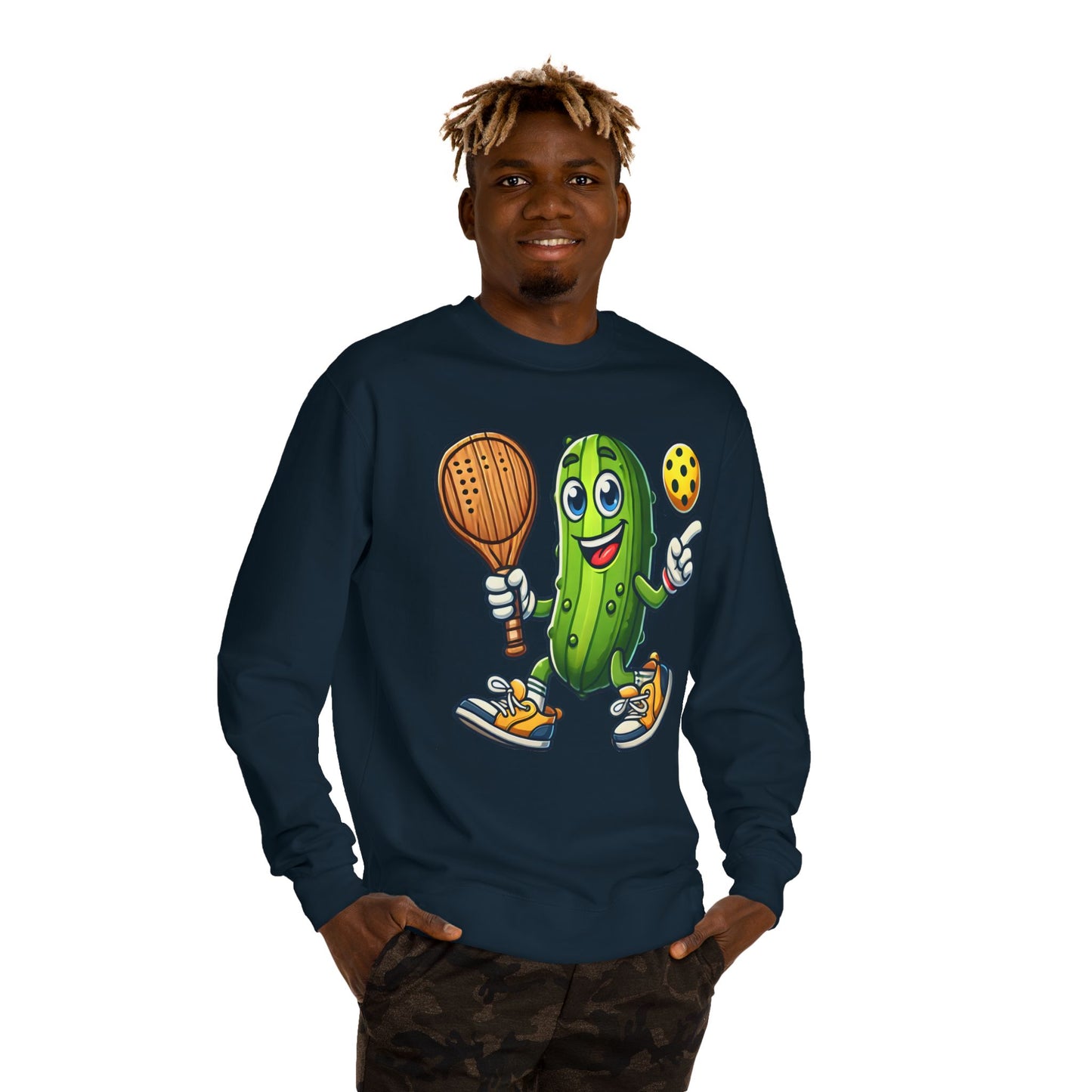 Pickle Pickleball Sweatshirt — Funny Pickle Playing Pickleball Crewneck