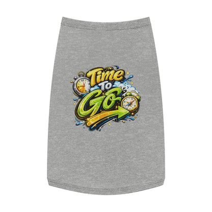 Time to Go Pet Tank Top — Outdoor Walk & Travel Dog Tank
