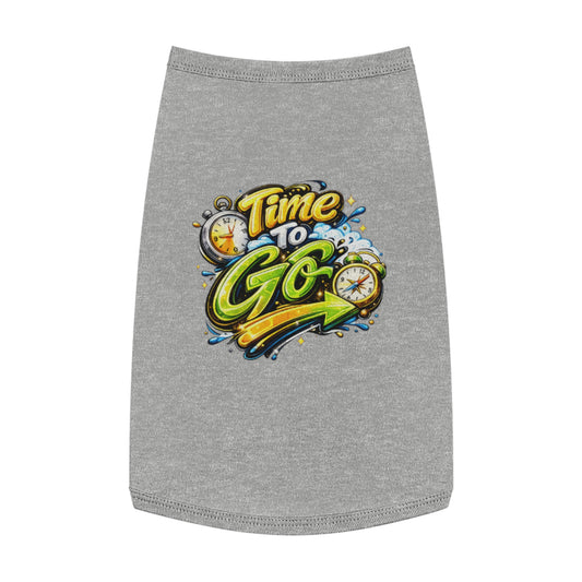 Time to Go Pet Tank Top — Outdoor Walk & Travel Dog Tank