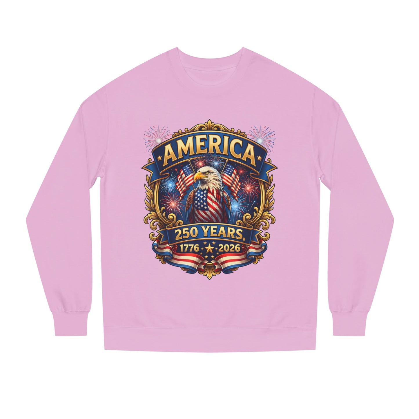 America 250 Years Crewneck Sweatshirt — 1776–2026 Patriotic Eagle Design