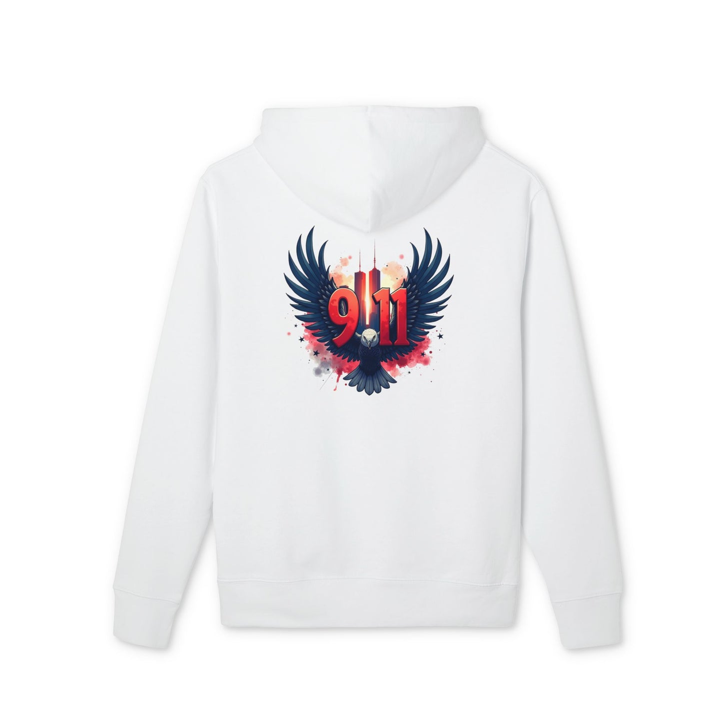 9/11 Memorial Hoodie — Eagle & Twin Towers Tribute Pullover