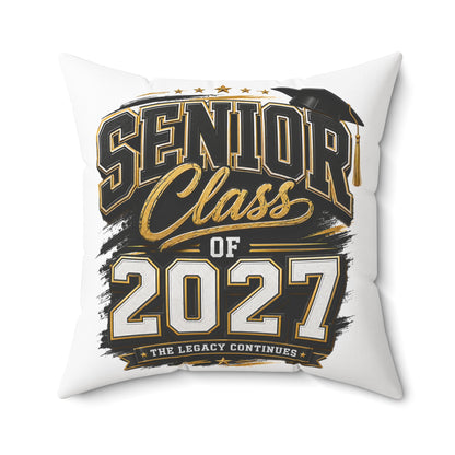 Senior Class of 2027 Decorative Pillow — Graduation Keepsake