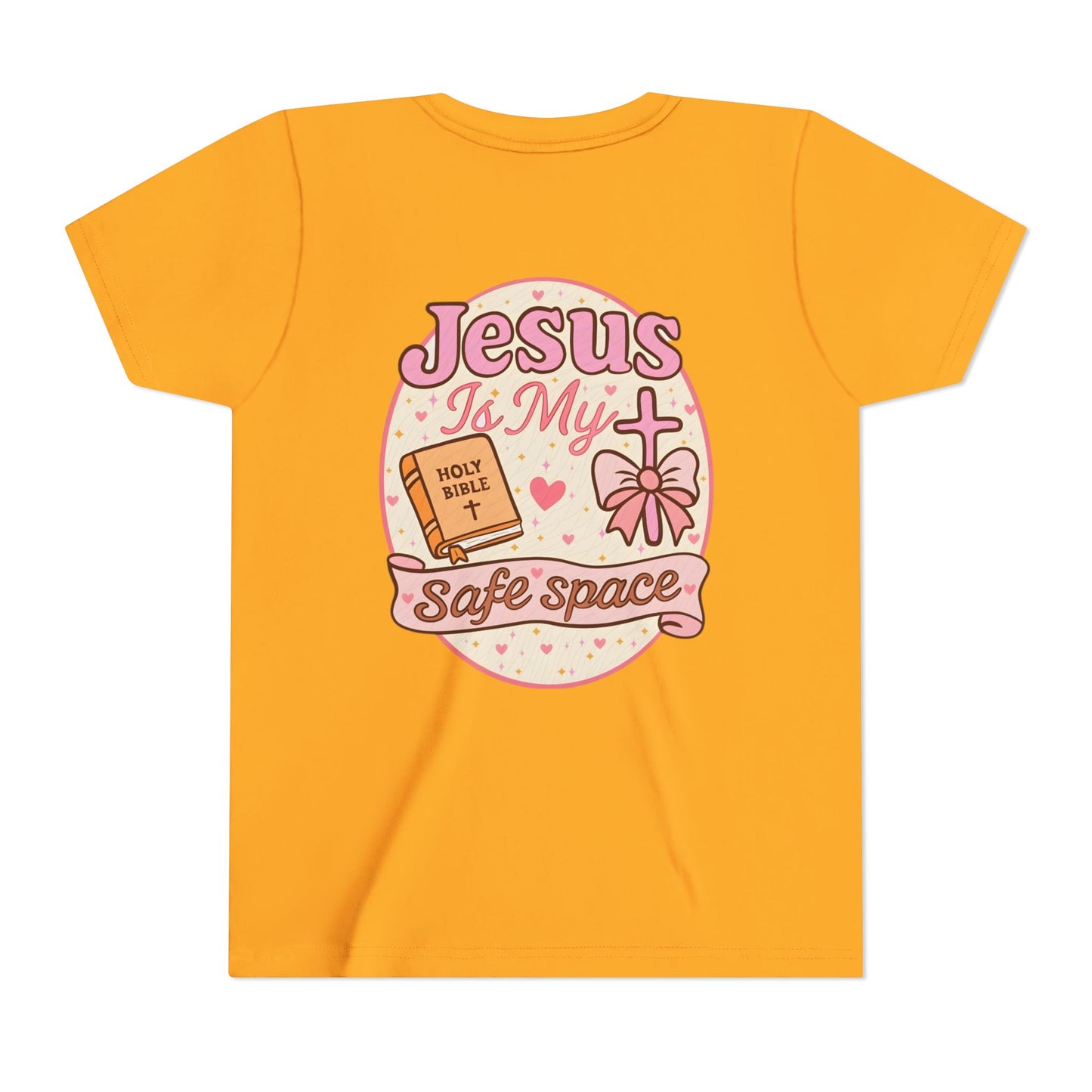 Youth Tee — "Jesus Is My Safe Space" Christian Kids T-Shirt