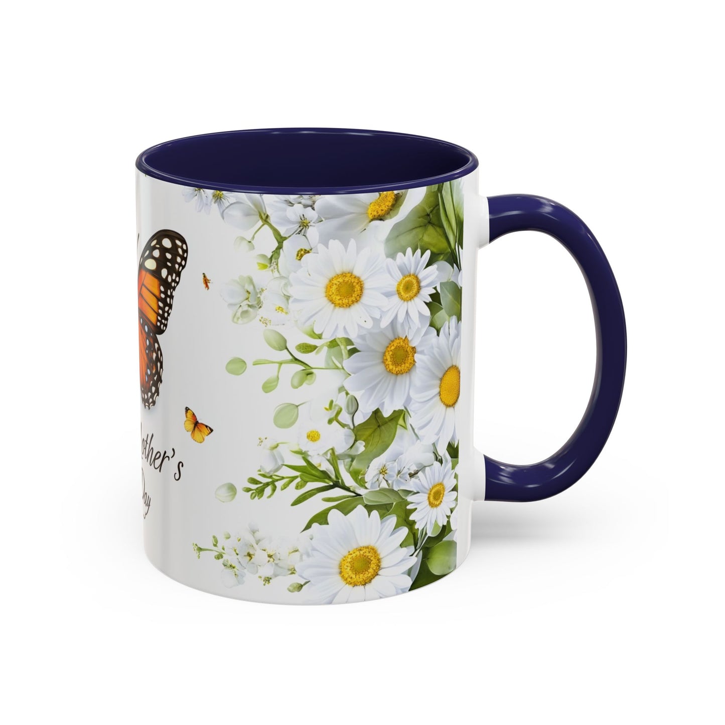 Mother's Day Butterfly Coffee Mug – 'Happy Mother's Day' Floral Accent Mug