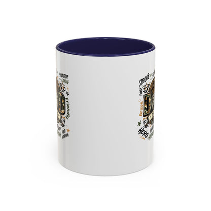Dad King Lion Coffee Mug — 'Dad: The King' Accent 11/15oz Gift
