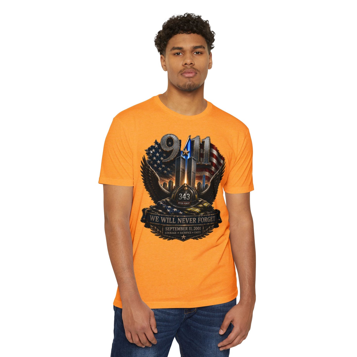 9/11 Memorial T-Shirt — "We Will Never Forget" Tribute Tee