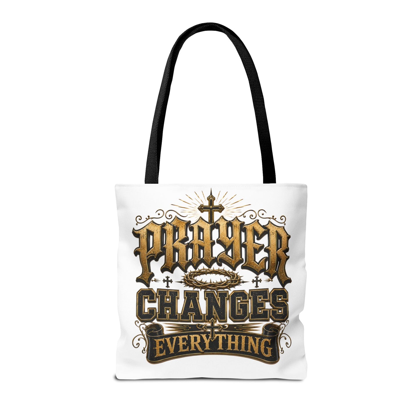 Prayer Changes Everything Tote Bag - Inspirational Christian Canvas Tote