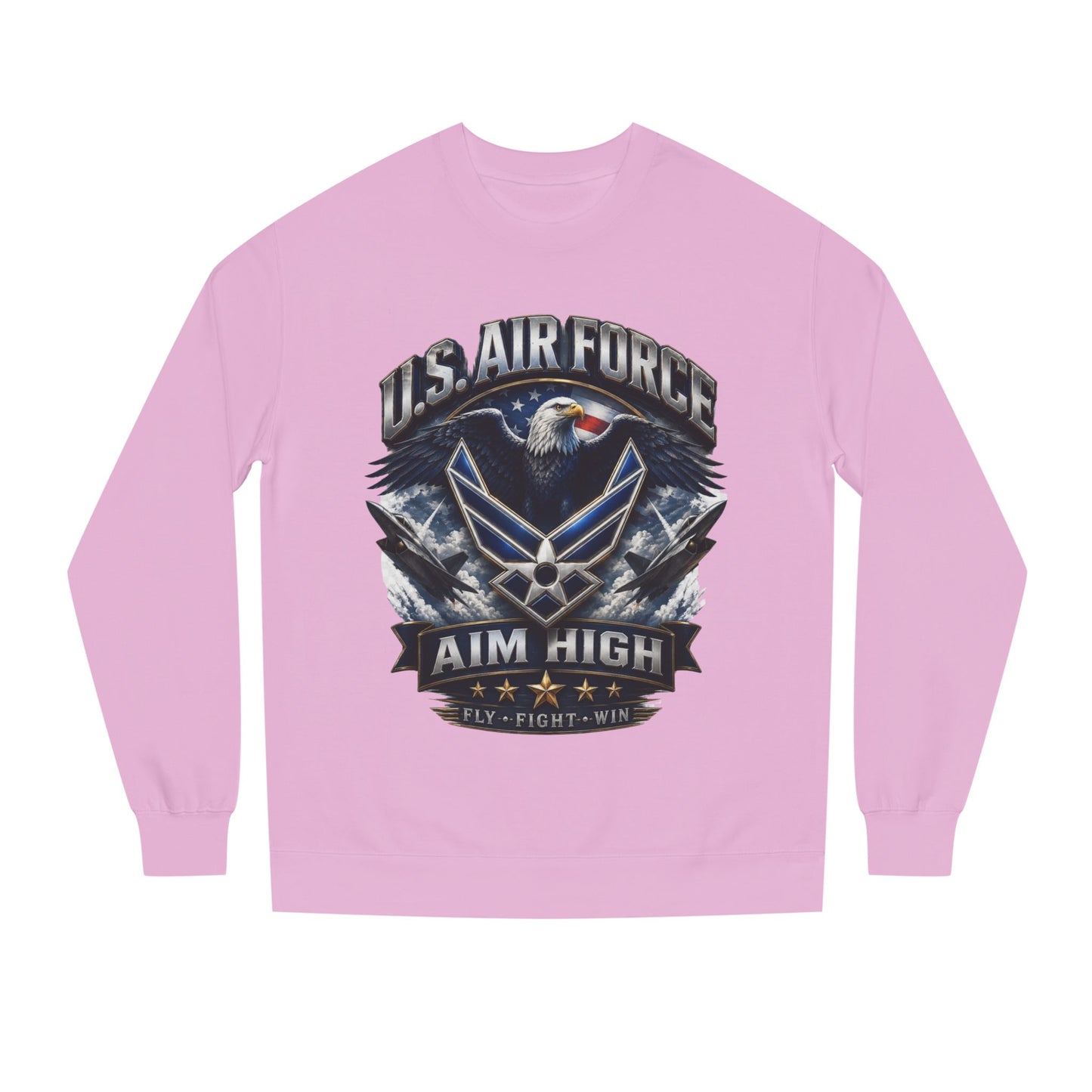 Air Force Crewneck Sweatshirt — "U.S. Air Force Aim High" Military Logo Pullover