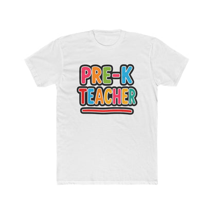 Pre-K Teacher T-Shirt — Colorful Retro Kids Classroom Tee
