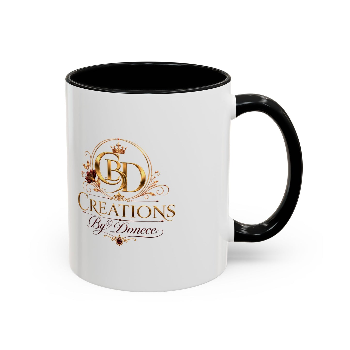 Accent Coffee Mug — Creations By Donece Logo Ceramic Mug (11/15 oz)
