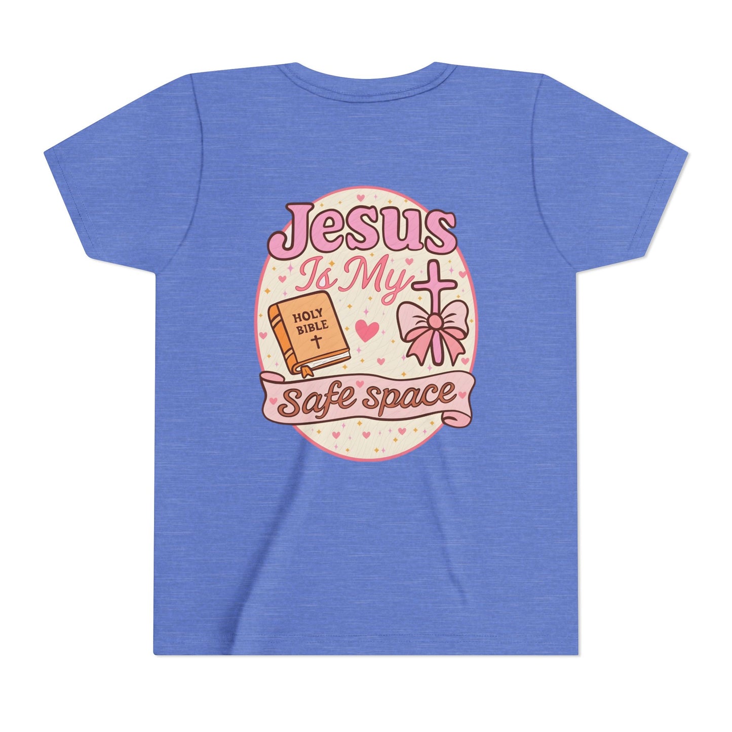 Youth Tee — "Jesus Is My Safe Space" Christian Kids T-Shirt