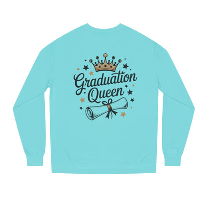 Graduation Queen Crewneck Sweatshirt — Crown & Diploma Celebration Pullover