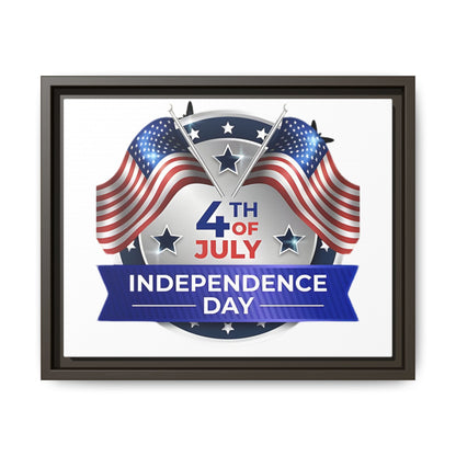 4th of July Independence Day Framed Matte Canvas