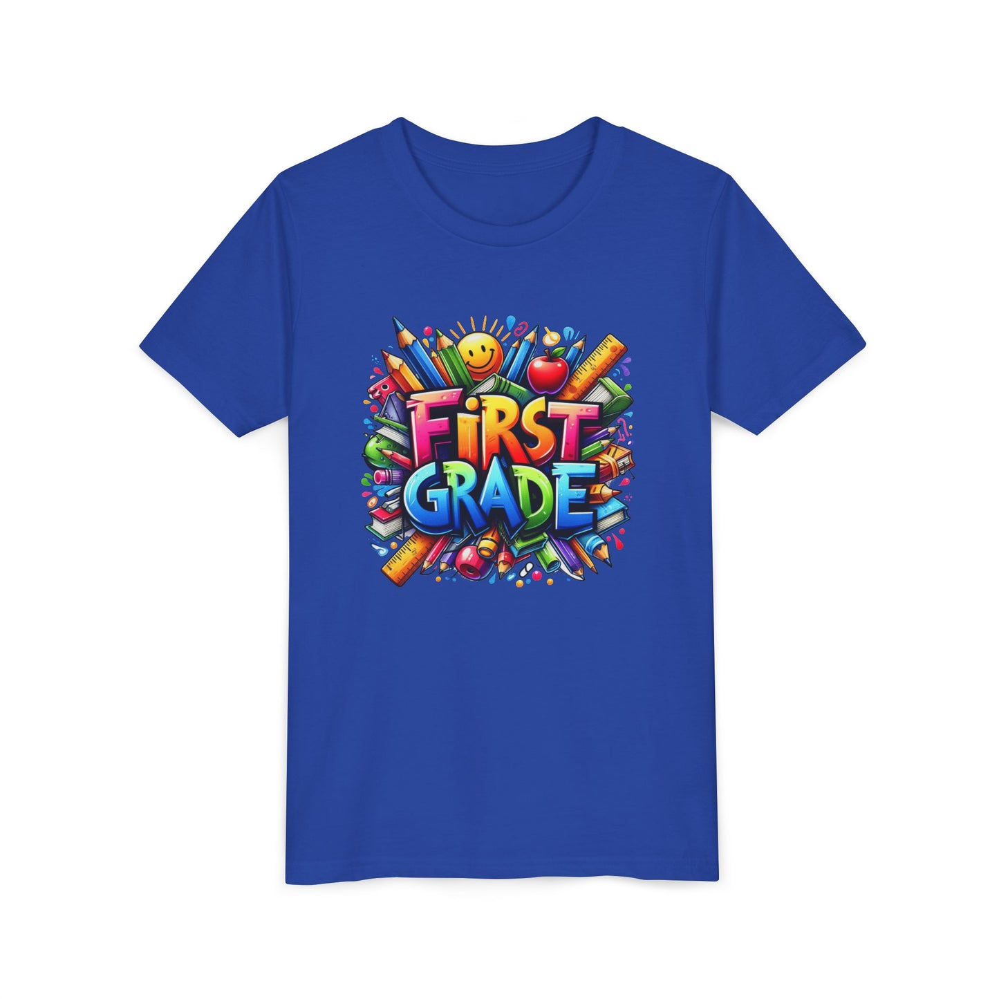 First Grade Kids Tee — Colorful Back-to-School Shirt for Boys & Girls