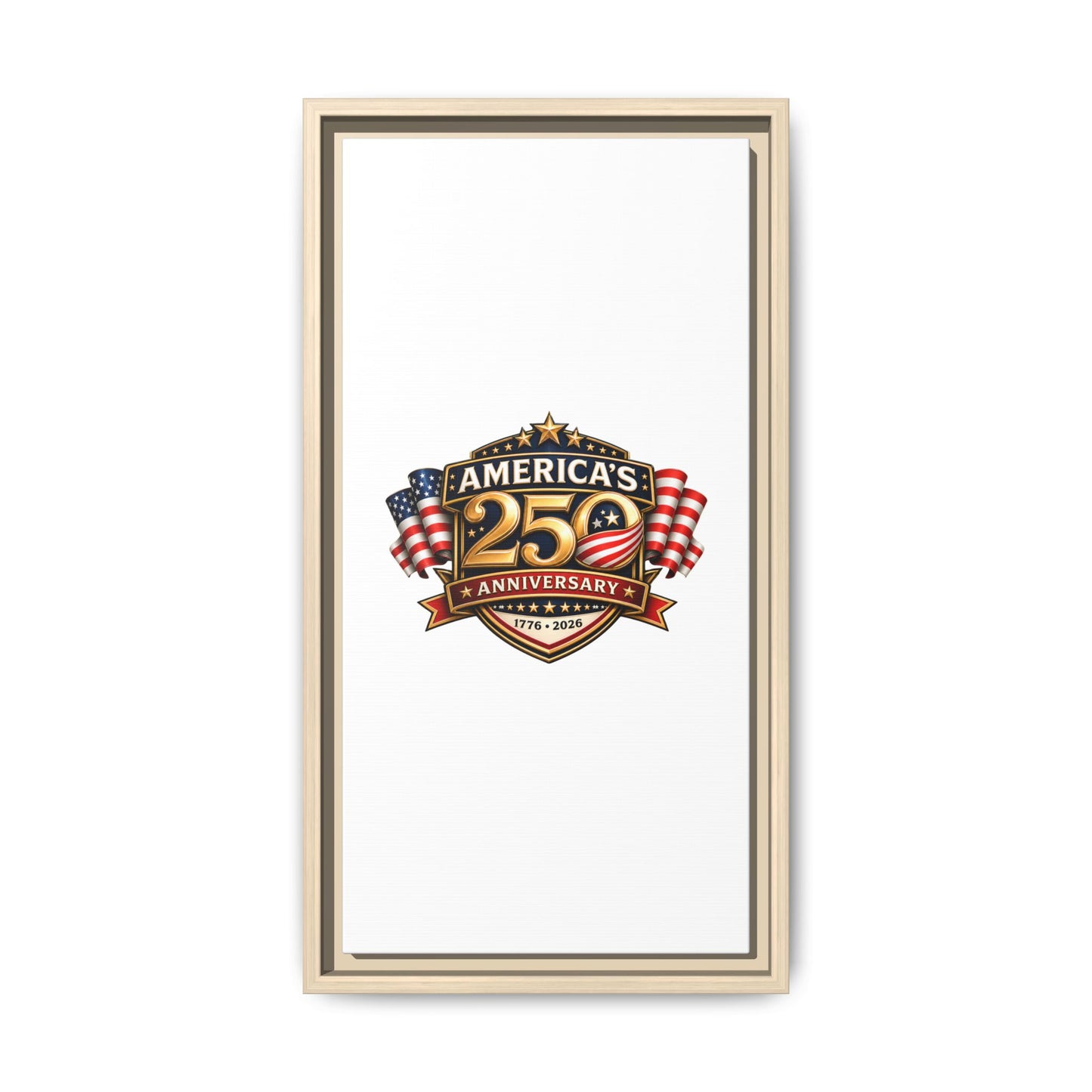 America's 250th Anniversary Framed Matte Canvas - 1776–2026 Patriotic Wall Art