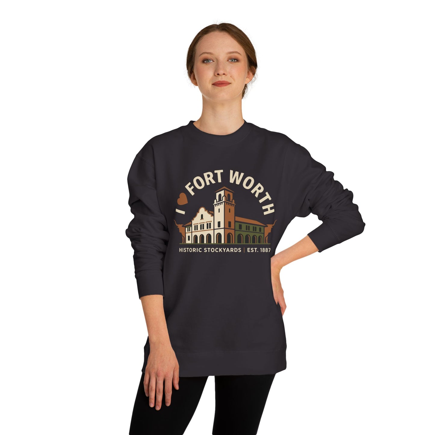 Fort Worth Historic Stockyards Sweatshirt — I  Fort Worth Crewneck