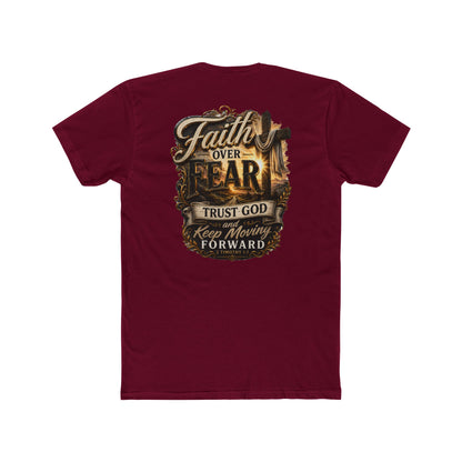 Faith Over Fear Tee — "Trust God Keep Moving Forward" Christian T-Shirt