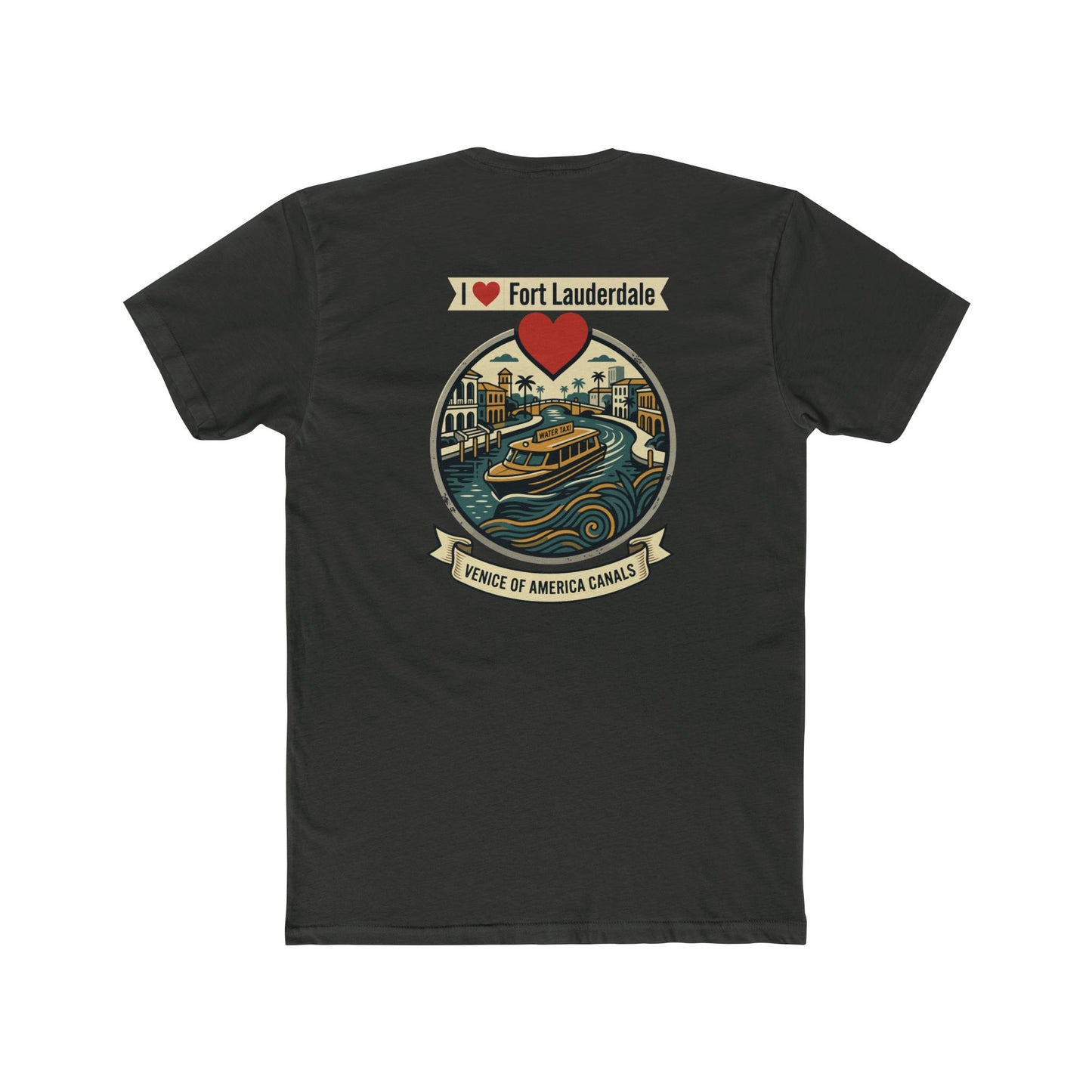 I Heart Fort Lauderdale Canals T‑Shirt — Venice of America Boat Graphic Tee