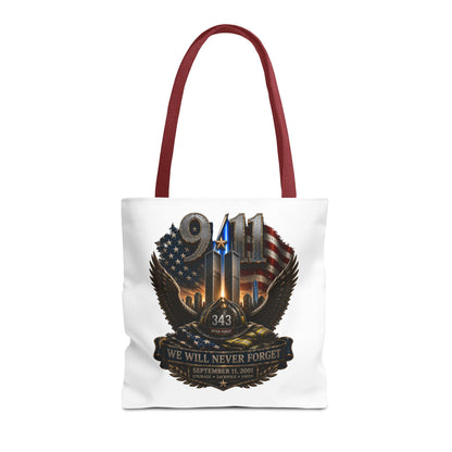 9/11 Memorial Tote Bag — "We Will Never Forget" Tribute Tote