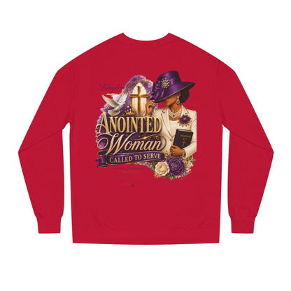 Anointed Woman Crewneck Sweatshirt — Called to Serve Gospel Graphic