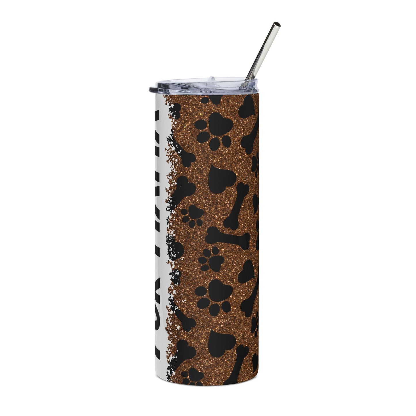 Fur Mama 20oz Stainless Steel Tumbler – Paw Print & Bone Travel Cup