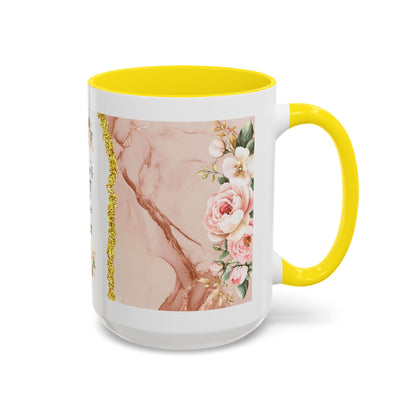 Mother's Heart Floral Accent Coffee Mug – “A Mother's Heart…Where Love Speaks the Loudest” (11/15oz)